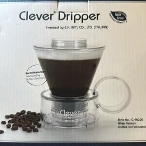 CLEVER‎ Dripper Pour Over Coffee Maker Glass Style